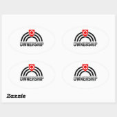 Sticker Ovale Fierté de propriété (Feuille)
