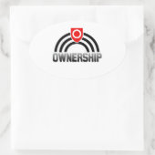 Sticker Ovale Fierté de propriété (Sac)