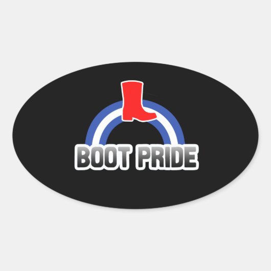 Sticker Ovale Fierté des bottes (Devant)