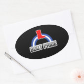 Sticker Ovale Fierté des bottes (Enveloppe)