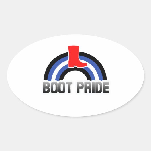 Sticker Ovale Fierté des bottes (Devant)