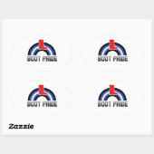 Sticker Ovale Fierté des bottes (Feuille)