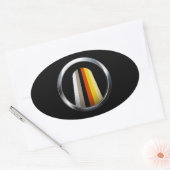 Sticker Ovale Fierté des Cheveux Longs (Enveloppe)