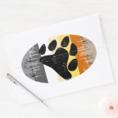 Sticker Ovale Fierté d'ours vintage (Enveloppe)