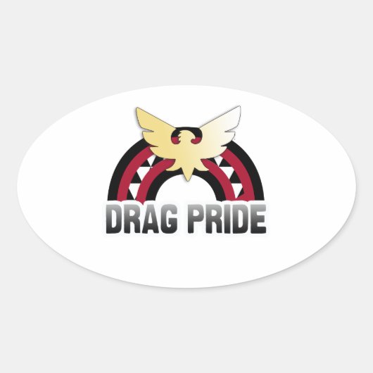 Sticker Ovale Fierté du Drag (Devant)