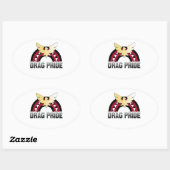 Sticker Ovale Fierté du Drag (Feuille)