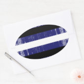 Sticker Ovale Fierté en cuir détérioré (Enveloppe)