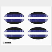 Sticker Ovale Fierté en cuir détérioré (Feuille)