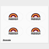 Sticker Ovale Fierté en latex (Feuille)