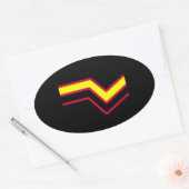 Sticker Ovale Fierté en latex (Enveloppe)