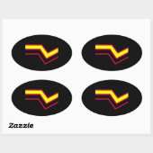 Sticker Ovale Fierté en latex (Feuille)