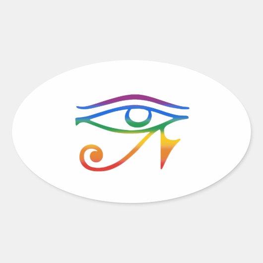 Sticker Ovale Fierté gothique (Devant)