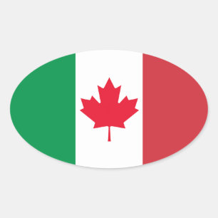 Sticker Ovale Fierté italo-canadienne