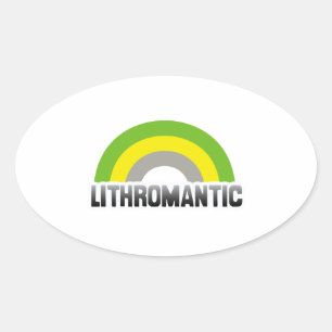 Sticker Ovale Fierté lithromantique
