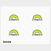 Sticker Ovale Fierté lithromantique (Feuille)