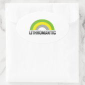Sticker Ovale Fierté lithromantique (Sac)