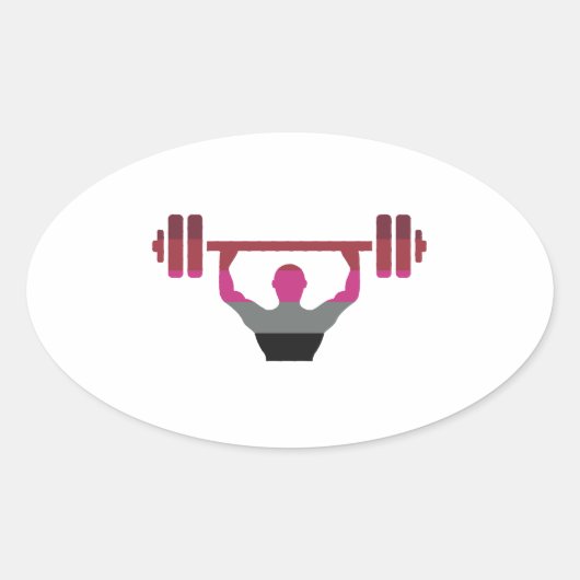 Sticker Ovale Fierté musculaire (Devant)