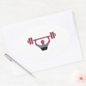 Sticker Ovale Fierté musculaire (Enveloppe)