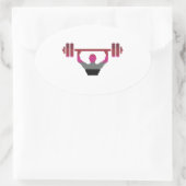Sticker Ovale Fierté musculaire (Sac)
