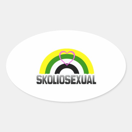Sticker Ovale Fierté skoliosexuelle (Devant)