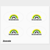 Sticker Ovale Fierté skoliosexuelle (Feuille)