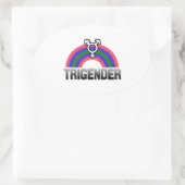 Sticker Ovale Fierté Trigenre (Sac)