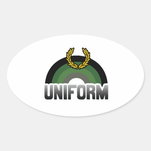Sticker Ovale Fierté uniforme (Devant)