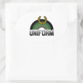 Sticker Ovale Fierté uniforme (Sac)