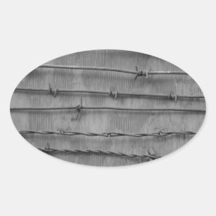 Sticker Ovale fil barbelé