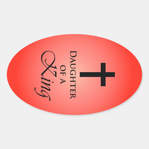 Sticker Ovale Fille d'un roi