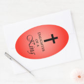 Sticker Ovale Fille d'un roi (Enveloppe)