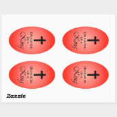 Sticker Ovale Fille d'un roi (Feuille)