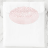 Sticker Ovale Fille Monogramme Parties scintillant étincelante r (Sac)