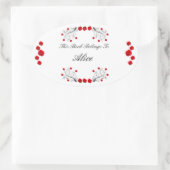 Sticker Ovale Fils et Roses (Sac)