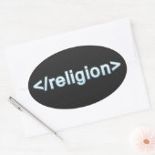 Sticker Ovale Fin de la religion (Enveloppe)