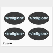 Sticker Ovale Fin de la religion (Feuille)
