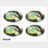 Sticker Ovale Fin de l'arc-en-ciel (Feuille)
