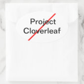 Sticker Ovale Fin du projet Cloverleaf (Sac)