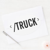 Sticker Ovale Fin/retour du camion, style HTML! (Enveloppe)