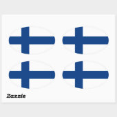 Sticker Ovale Finlande (Feuille)