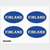 Sticker Ovale Finlande (Feuille)