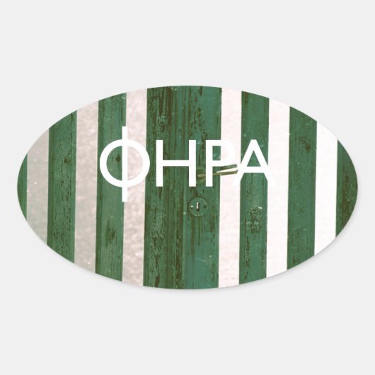 Sticker Ovale Fira - Santorin (Devant)