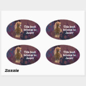 Sticker Ovale Fire Horse Lable (Feuille)