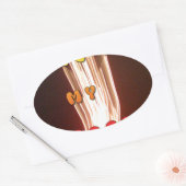 Sticker Ovale Fire in My Heart Art Print (Enveloppe)