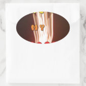 Sticker Ovale Fire in My Heart Art Print (Sac)