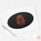 Sticker Ovale Fire owl (Enveloppe)