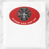 STICKER OVALE FIREFIGHTERS'IL VOUS PLAÎT ENREGISTRER NOTRE STICK (Sac)