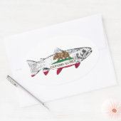 Sticker Ovale Fish California Trout (Enveloppe)