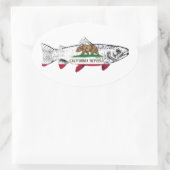 Sticker Ovale Fish California Trout (Sac)