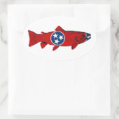 Sticker Ovale Fish Tennessee Trout (Sac)
